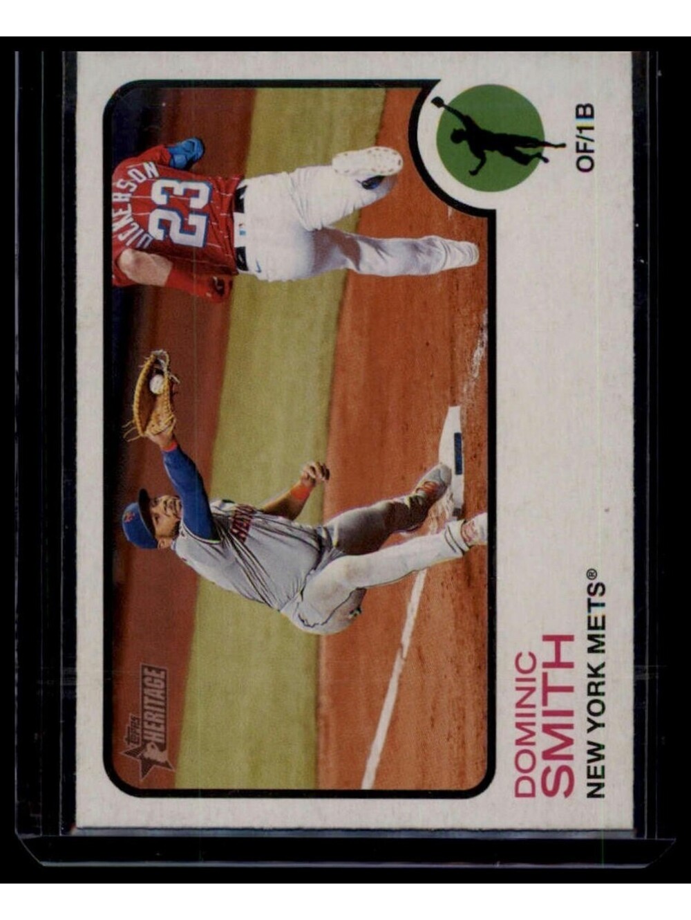 2022 Topps Heritage Dominic Smith #40 New York Mets OF/1B - Picture 1 of 2